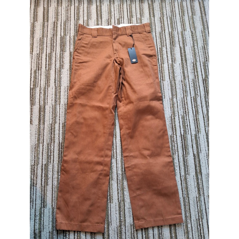 Dickies Regular Fit Work Pants Ginger Brown WPR19GHR 30x32 Mens Trousers